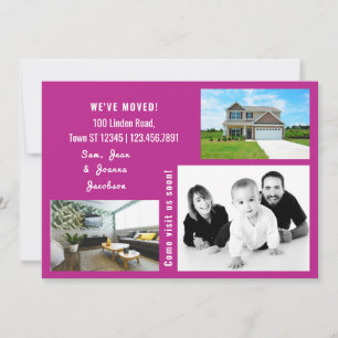 Minimalistas 3 fotos que mudamos de Invitación