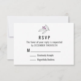 Minimalistas bayas moradas dejan matrimonio RSVP