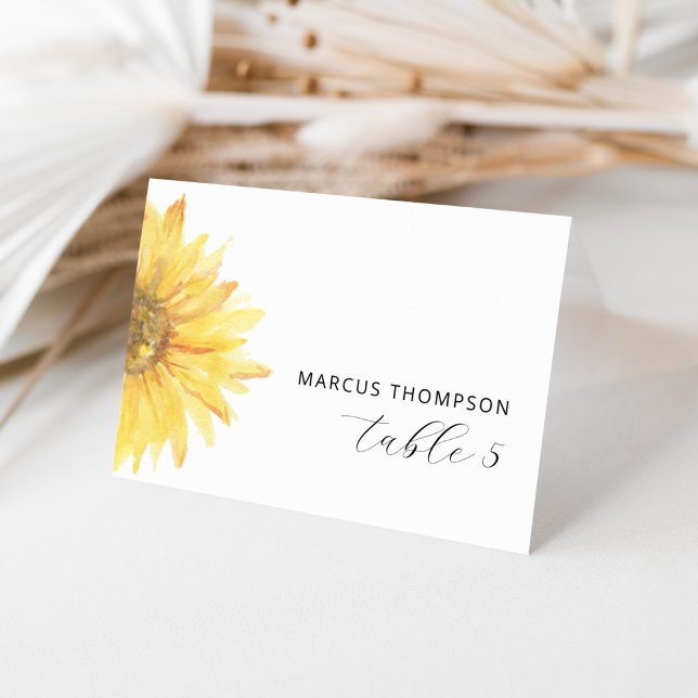 Minimalistas tarjetas de presentación de girasol (Subido por el creador)