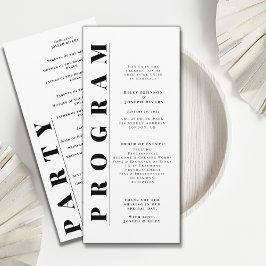 Minimalistas y sencillos programas de boda