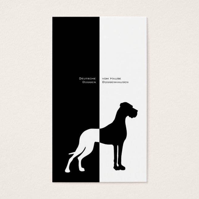 Minimalistic Black Moderna Great Dane Whites (Frente)
