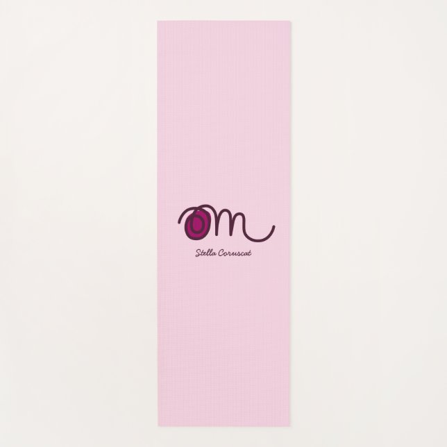 Minimalistic Om Handwritten Personalized Yoga Mat (Anverso)