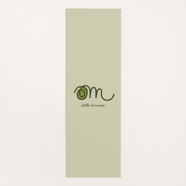 Minimalistic Om Handwritten Personalized Yoga Mat (Anverso)