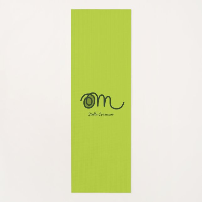 Minimalistic Om Handwritten Personalized Yoga Mat (Anverso)