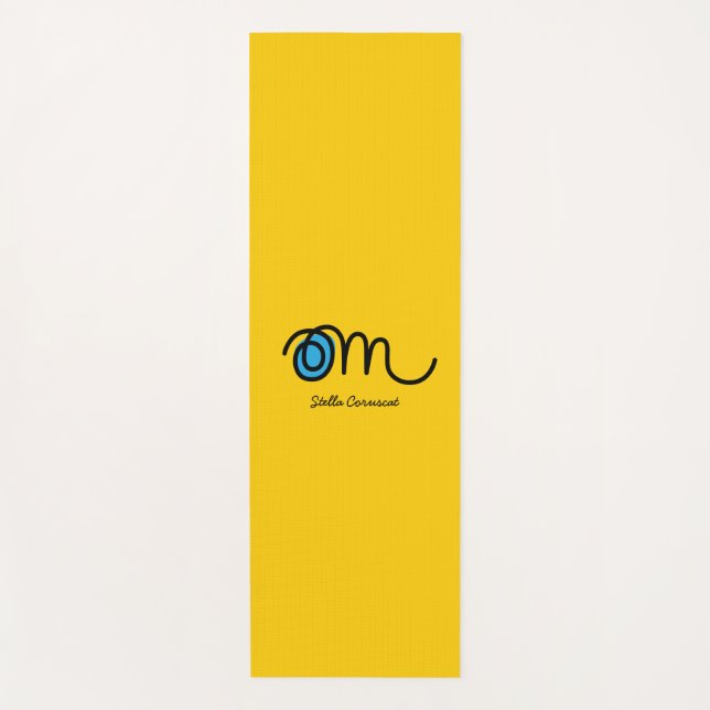 Minimalistic Om Handwritten Personalized Yoga Mat (Anverso)