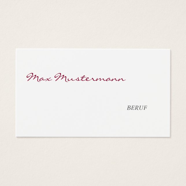 Minimalistisch tarjeta de presentación (Frente)
