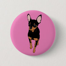 Minimizar botón Pinscher Min Pin Standard Round