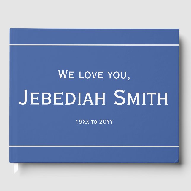 Mínimo, básico libro de invitados funerales/conmem (Anverso)