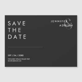 Mínimo Eerie Black Modern Wedding Salva La Fecha