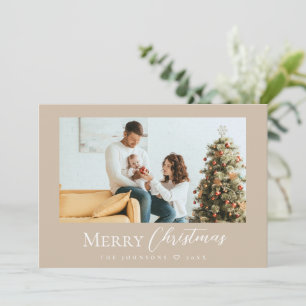 Mínimo Feliz Navidad Moderna Fotografía familiar T