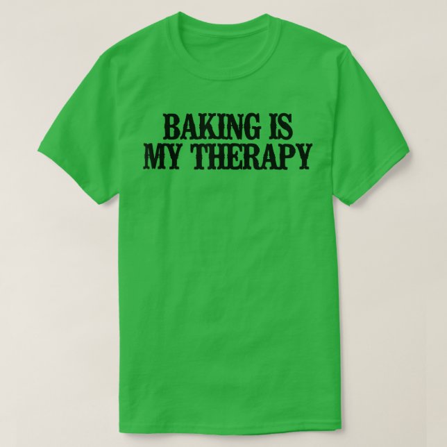 Mínimo Funny Baking Es Mi Camiseta Terapéutica (Diseño del anverso)