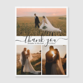 mínimo gracias 3 imán boda de collage de fotos
