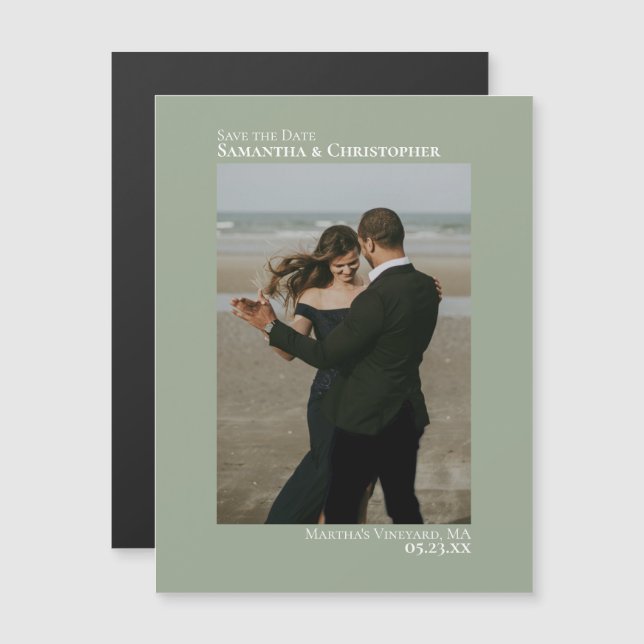 Mínimo Guardar el imán del sabio fotográfico verti (Anverso/Reverso)