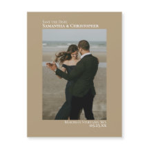 Mínimo Guardar la fecha vertical foto Tan Magnet