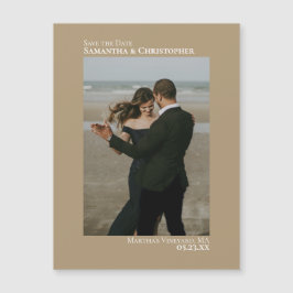 Mínimo Guardar la fecha vertical foto Tan Magnet