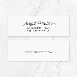 Mínimo manuscrito 10a | Mini tarjeta de visita