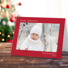 Mínimo moderno Feliz Navidad Fotos rojas