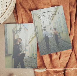 Mínimo moderno Guardar la invitación de fecha