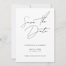 Mínimo moderno Guardar la invitación de fecha