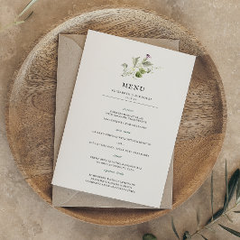 Mínimo moderno | Menú Boda de primavera verde