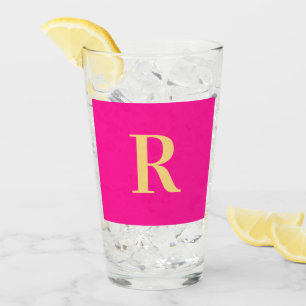 Mínimo moderno Monograma rosa caliente