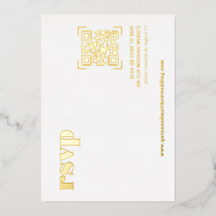 Mínimo moderno   Tarjeta RSVP de casamiento de cód