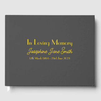 Mínimo personalizable del libro de invitados funer