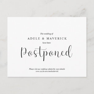Mínimo simple, invitación de boda pospuesta