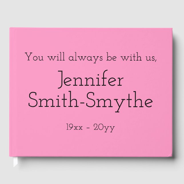 Mínimo y básico libro de invitados funerales/conme (Anverso)