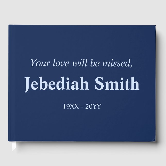 Mínimo y lúgubre libro de invitados conmemorativo (Anverso)