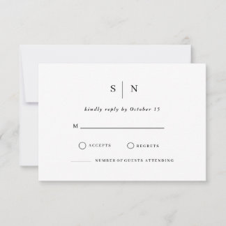 Mínimo y Moda | Boda blanca y negra RSVP Ca