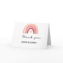 Mínimo y Moda | Rubor arcoíris Tarjeta de agradeci