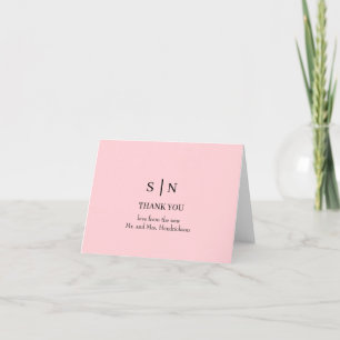 Mínimo y Moda   Tarjeta de agradecimiento de Boda 