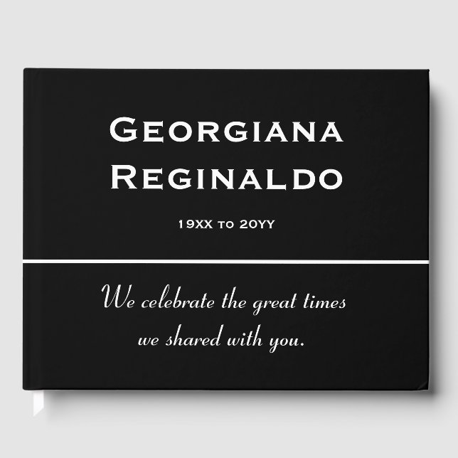 Mínimo y respetable libro de invitados funerales (Anverso)