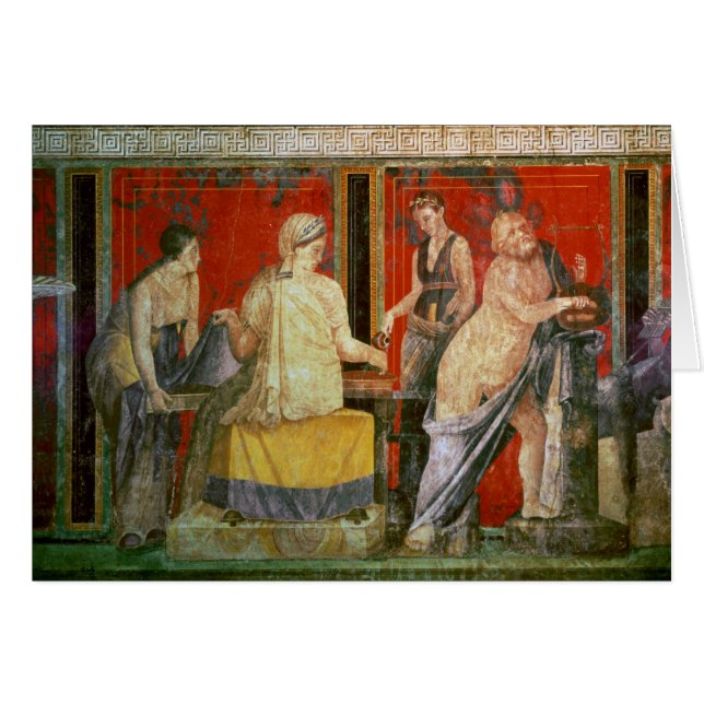 Ministrante que lleva una bandeja de comida (Anverso (Horizontal))