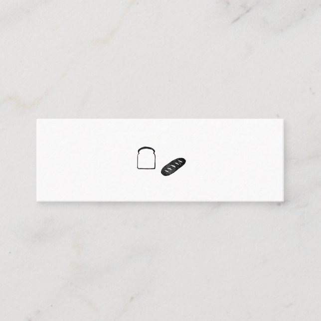 MINITARJETA DE VISITA ミニマムでシンプルな名刺　ビジネスカード　食パン・フランスパン (Anverso)