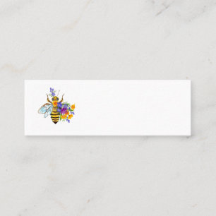 Minitarjeta De Visita Abeja de flor con plantas silvestres