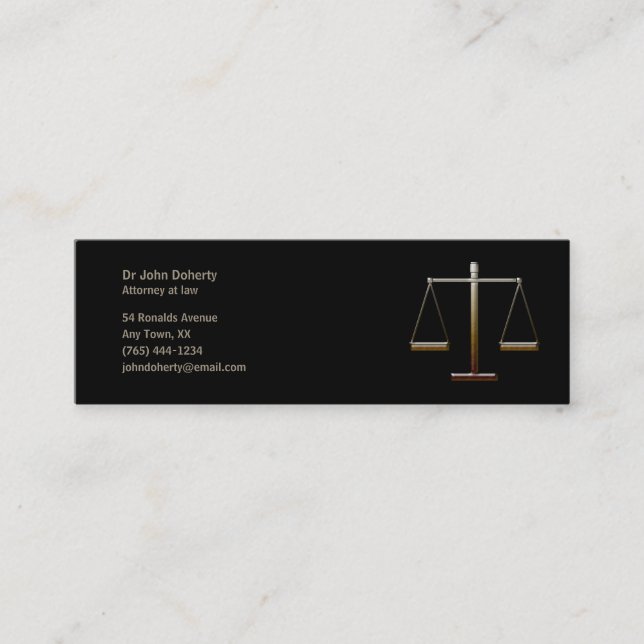 MINITARJETA DE VISITA ABOGADO EN LA LEY (Anverso)