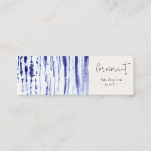 Minitarjeta De Visita Abstracto Tinta Azul Líneas De Conducción Del Sopo