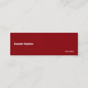 Minitarjeta De Visita Aceite pintado mirada de textura metalizado roja