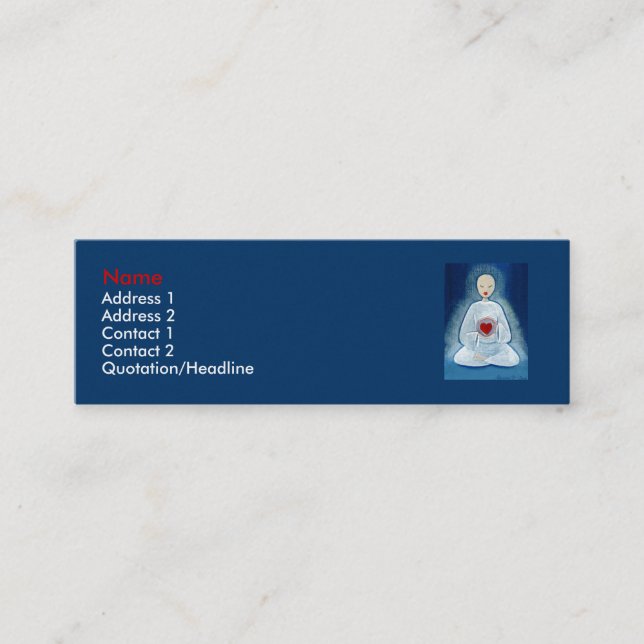 Minitarjeta De Visita "Aclaración sentida " (Anverso)