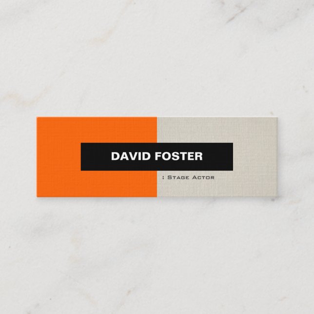Minitarjeta De Visita Actor Escenario - Elegante y sencillo (Anverso)