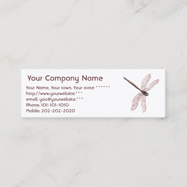 Minitarjeta De Visita acuarela de lirio (Anverso)