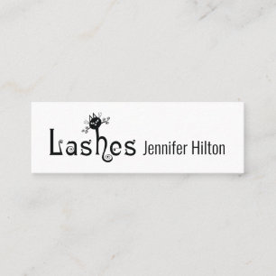 Minitarjeta De Visita Adorable lindo gato negro divertido pegado al logo