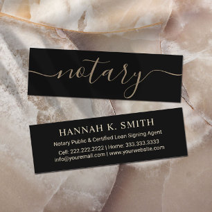 Minitarjeta De Visita Agente de firma de préstamos notariales Minimalist
