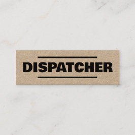 Minitarjeta De Visita Agente de transporte Dispatcher Kraft