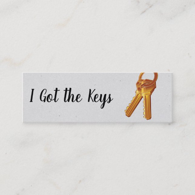 Minitarjeta De Visita Agente inmobiliario / Claves (Anverso)