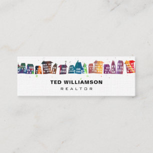 Minitarjeta De Visita Agente inmobiliario moderno del profesional de las