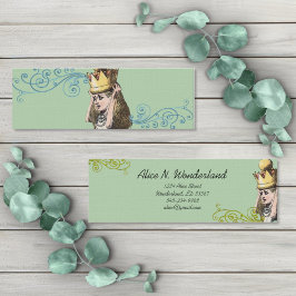 Minitarjeta De Visita Alice In Wonderland Princess Queen Vintage Chica