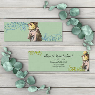 Minitarjeta De Visita Alice In Wonderland Princess Queen Vintage Chica